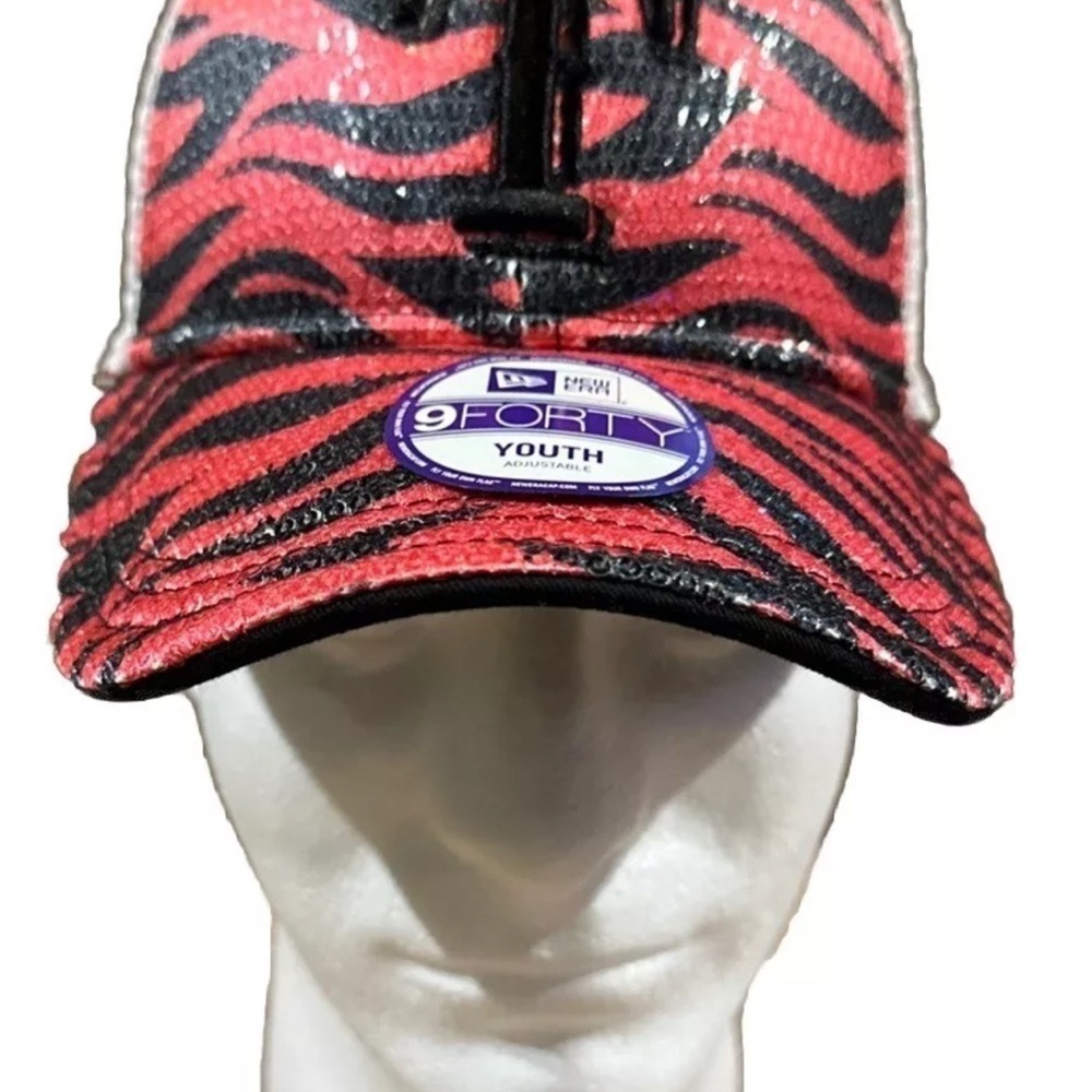 MLB Texas Rangers Tiger Glitter  Youth Adjustable Hat Cap New Era 9Forty NWT